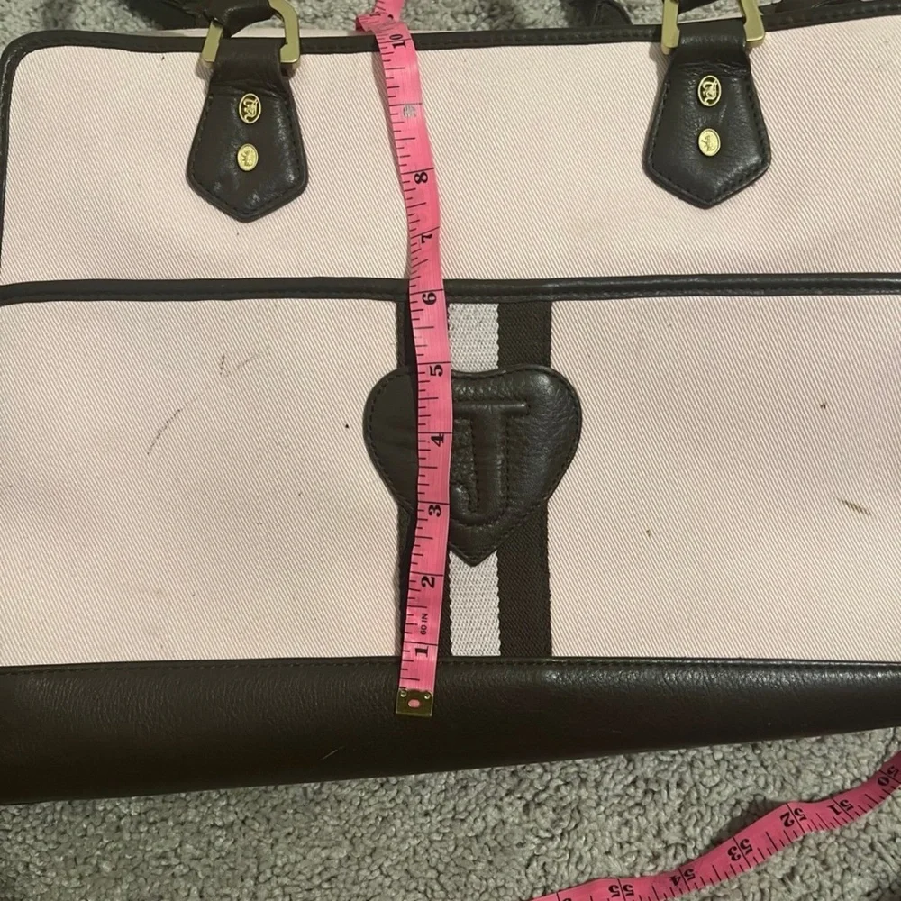 Vintage Juicy Couture Pink and Brown Dog Carrier
